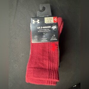 Under Armour unisex Mid-Crew Athletic Socks - Red, white & Blue